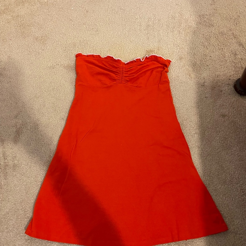 Forever 21 Vibrant Red Strapless Dress